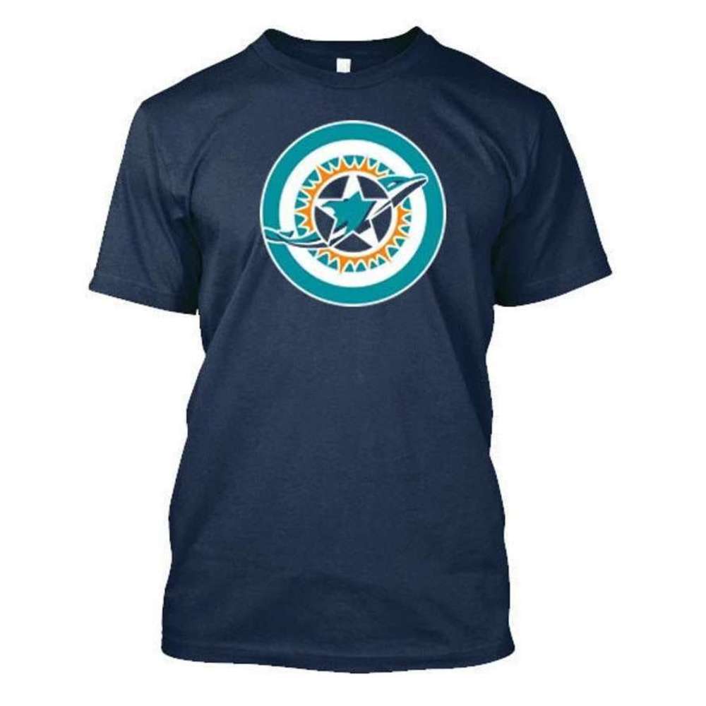 Captain America Dolphins Unisex T Shirt